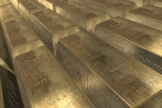 Gold bars representing luxury goods as an investment